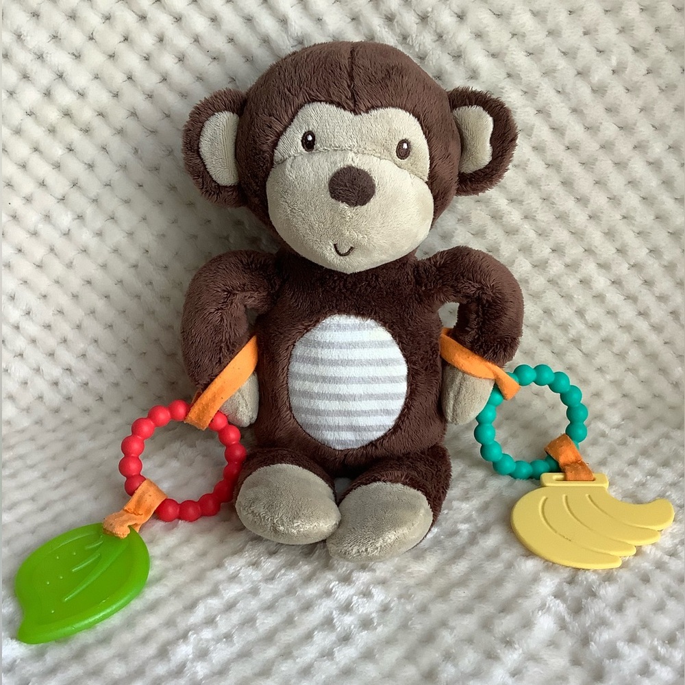 Carters Activity Monkey Plush Rattle and Teether Toy 🐵